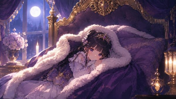 冷血皇帝に守られる幼女化した悪徳王女をイメージしたアニメイラスト