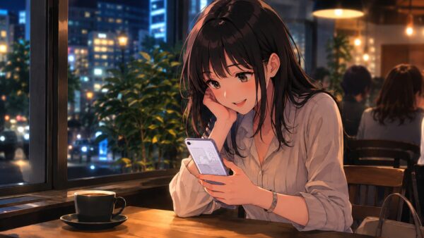 スマホやタブレットで漫画配信を比較する日本人女性
