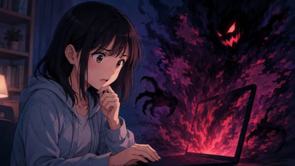 庭園で令嬢がもふもふの星獣を抱く癒やし場面